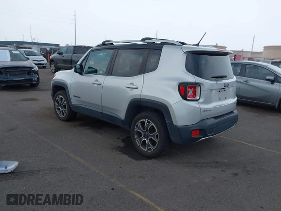 2017 Jeep Renegade Limited z VIN ZACCJBDB8HPE80599, wystawiony jako IAAI lot #41924622 z przebiegiem 91 058 mil mil oraz . Historia ofert i sprzedaży dostępna na DreamBid. Obrazek 3.