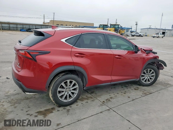 2017 Lexus NX with VIN JTJYARBZ9H2059934, listed as a Copart auction lot 52036095 with 121,676 mi miles and Salvage Title. Bid and sale history available at carsss.com. Image 3.