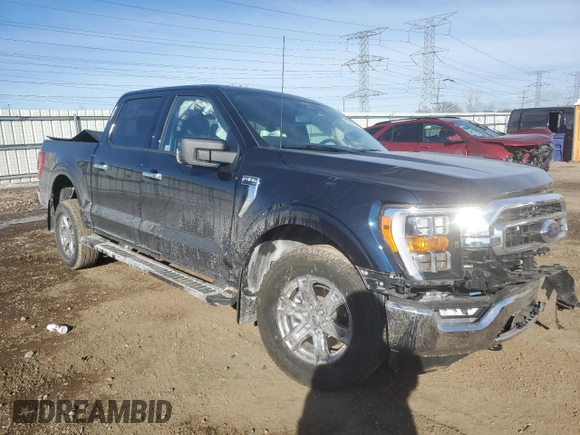 2023 Ford F-150 XL with VIN 1FTEW1EP6PFB72153, listed as a Copart auction lot 42869255 with 13,039 mi miles and Salvage Title. Bid and sale history available at carsss.com. Image 4.
