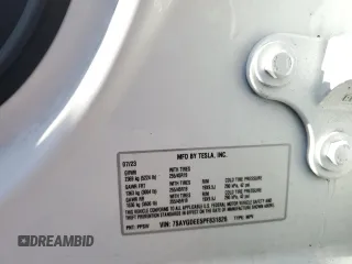 2023 Tesla Model Y Long Range with VIN 7SAYGDEE5PF831826, listed as a Copart auction lot 43752525 with 22,337 mi miles and Salvage Title. Bid and sale history available at DreamBid. Image 15.