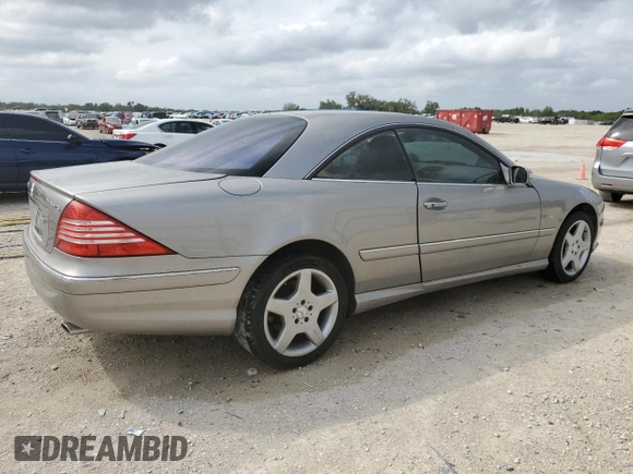 2003 Mercedes-Benz CL 500 z VIN WDBPJ75J73A033578, wystawiony jako Copart lot #48196415 z przebiegiem Nie podano mil oraz Szkoda całkowita • Salvage title. Historia ofert i sprzedaży dostępna na DreamBid. Obrazek 3.