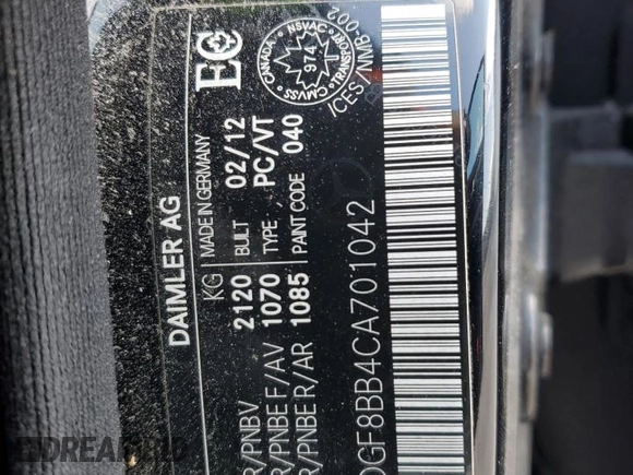 2012 Mercedes-Benz C 300 Sport z VIN WDDGF8BB4CA701042, wystawiony jako Copart lot #56506425 z przebiegiem 153 822 mil mil oraz Szkoda całkowita • Salvage title. Historia ofert i sprzedaży dostępna na DreamBid. Obrazek 13.