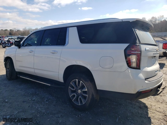 2021 Chevrolet Suburban LT with VIN 1GNSCCKD0MR431237, listed as a Copart auction lot 46047225 with 57,051 mi miles and Salvage Title. Bid and sale history available at carsss.com. Image 2.