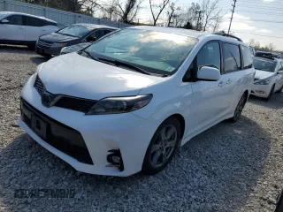 2018 Toyota Sienna SE with VIN 5TDXZ3DC6JS934883, listed as a Copart auction lot 47573264 with 123,524 mi miles and Salvage title. Bid and sale history available at DreamBid. Image 1.