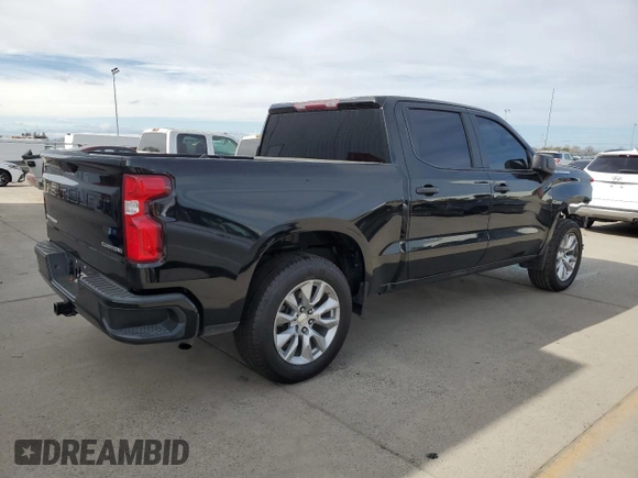2020 Chevrolet Silverado 1500 Custom with VIN 1GCPWBEH9LZ175287, listed as a Copart auction lot 46489055 with 59,388 mi miles and Salvage Title. Bid and sale history available at carsss.com. Image 3.