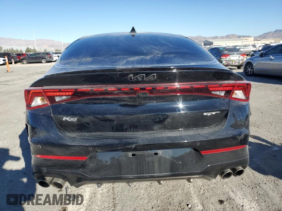 2022 Kia K5 GT with VIN 5XXG44J88NG138714, listed as a Copart auction lot 83156444 with 22,315 mi miles and Salvage Title. Bid and sale history available at carsss.com. Image 6.