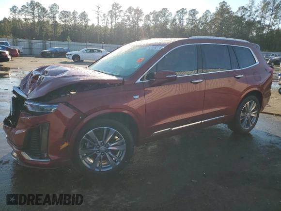 2024 Cadillac XT6 FWD Premium Luxury with VIN 1GYKPCRS6RZ708900, listed as a Copart auction lot 83399314 with 16,591 mi miles and Salvage Title. Bid and sale history available at carsss.com. Image 1.