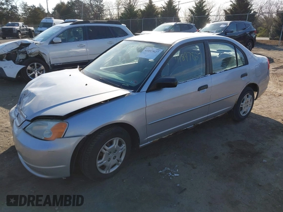2001 Honda Civic LX with VIN 1HGES16541L057120, listed as a IAAI auction lot 41897827 with 160,715 mi miles. Bid and sale history available at carsss.com. Image 17.