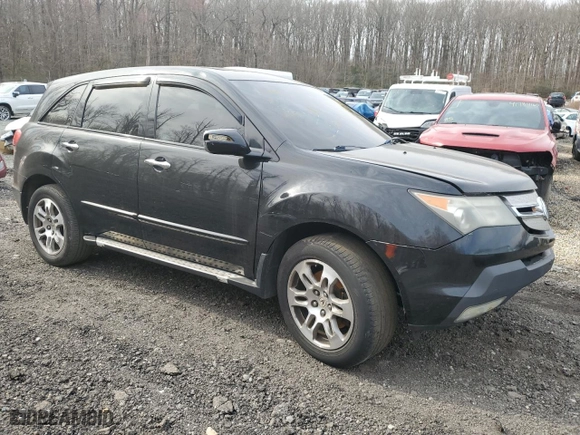 2008 Acura MDX Tech Pkg with VIN 2HNYD28378H500272, listed as a Copart auction lot 49991295 with 0 mi miles and Salvage Title. Bid and sale history available at carsss.com. Image 4.