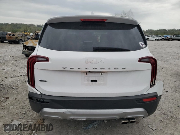 2022 Kia Telluride SX with VIN 5XYP5DHC4NG246878, listed as a Copart auction lot 53705855 with 58,265 mi miles and Salvage title. Bid and sale history available at DreamBid. Image 6.