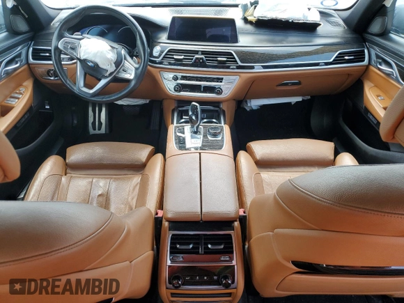 2017 BMW 7 Series 740i with VIN WBA7E2C53HG739365, listed as a Copart auction lot 58234325 with Not provided miles and Salvage title. Bid and sale history available at DreamBid. Image 8.