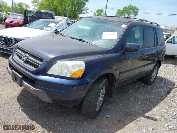 2004 Honda Pilot EX with VIN 2HKYF18554H562167, listed as a IAAI auction lot 42045178 with 146,828 mi miles. Bid and sale history available at carsss.com. Image 2.