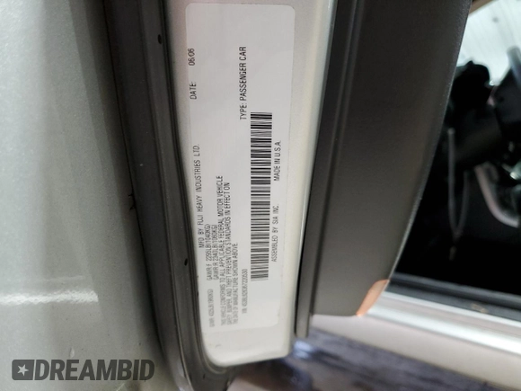 2006 Subaru Legacy Special with VIN 4S3BL626367220530, listed as a Copart auction lot 58259685 with 151,146 mi miles and Salvage title. Bid and sale history available at DreamBid. Image 12.