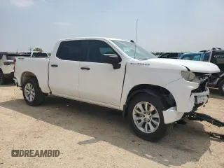 2022 Chevrolet Silverado 1500 Custom with VIN 1GCPDBEK5NZ569941, listed as a Copart auction lot 51241085 with 17,191 mi miles and Salvage Title. Bid and sale history available at carsss.com. Image 4.