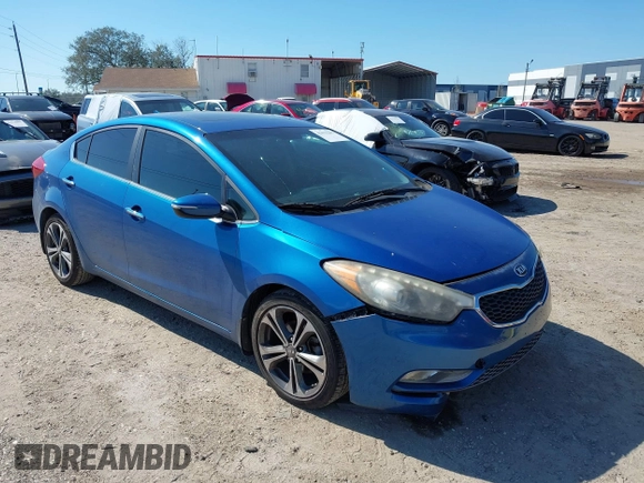 2015 Kia Forte EX with VIN KNAFZ4A85F5307314, listed as a IAAI auction lot 41672202 with 116,890 mi miles. Bid and sale history available at carsss.com. Image 1.