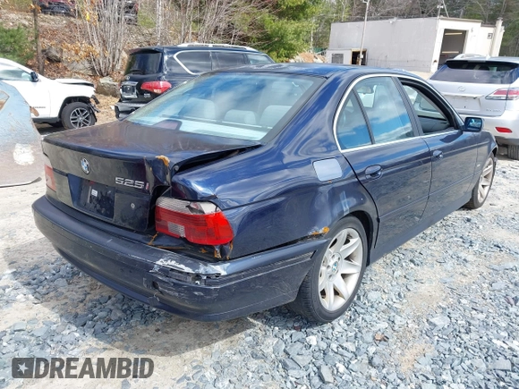 2003 BMW 5 Series 525iA with VIN WBADT43403G028405, listed as a IAAI auction lot 41850292 with 145,752 mi miles. Bid and sale history available at carsss.com. Image 4.