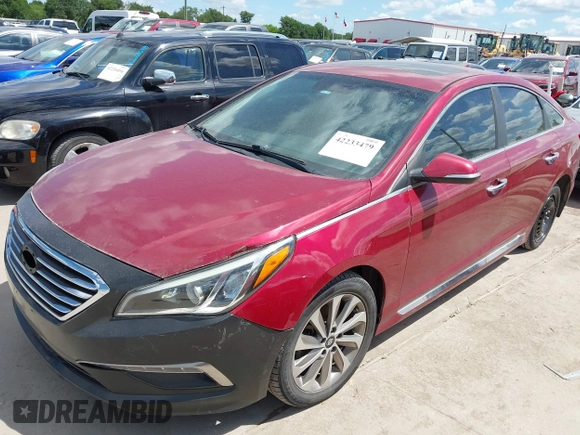 2016 Hyundai Sonata Sport with VIN 5NPE34AF5GH418008, listed as a IAAI auction lot 42233479 with 120,488 mi miles and . Bid and sale history available at DreamBid. Image 17.