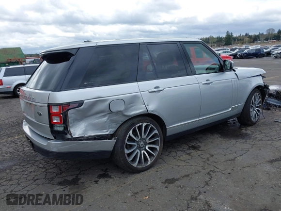 2015 Land Rover Range Rover HSE z VIN SALGS2VF6FA204430, wystawiony jako IAAI lot #41912280 z przebiegiem 82 812 mil mil oraz . Historia ofert i sprzedaży dostępna na DreamBid. Obrazek 4.