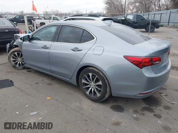2015 Acura TLX with VIN 19UUB1F3XFA006489, listed as a IAAI auction lot 41352507 with 121,710 mi miles. Bid and sale history available at carsss.com. Image 3.