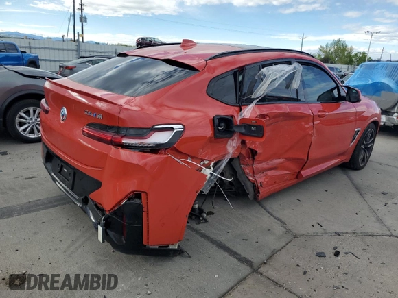 2023 BMW X4 M z VIN 5YM23EC03P9R13535, wystawiony jako Copart lot #54141864 z przebiegiem 7 779 mil mil oraz Szkoda całkowita • Salvage title. Historia ofert i sprzedaży dostępna na DreamBid. Obrazek 3.