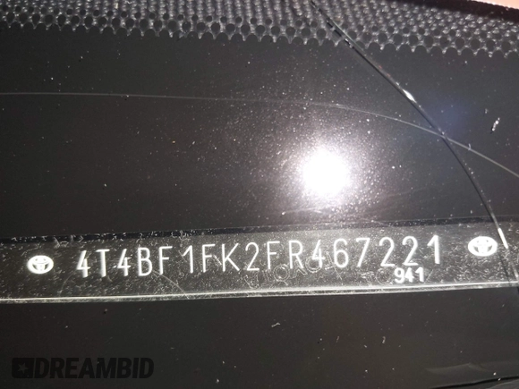 2015 Toyota Camry XLE with VIN 4T4BF1FK2FR467221, listed as a IAAI auction lot 42080889 with 134,822 mi miles and . Bid and sale history available at DreamBid. Image 18.