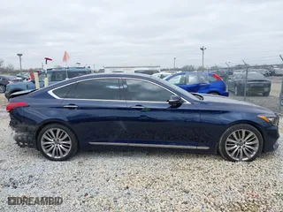 2018 Genesis G80 5.0L Ultimate with VIN KMHGN4JF1JU265669, listed as a IAAI auction lot 41919898 with 54,198 mi miles. Bid and sale history available at carsss.com. Image 13.