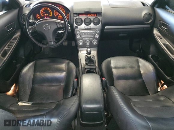 2005 Mazda 6 Sport S with VIN 1YVHP80D555M50599, listed as a Copart auction lot 46394155 with 98,392 mi miles and Salvage Title. Bid and sale history available at DreamBid. Image 8.