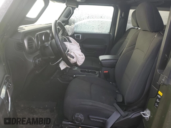 2021 Jeep Wrangler Sport S with VIN 1C4HJXAG0MW626381, listed as a Copart auction lot 87031684 with 53,187 mi miles and Salvage Title. Bid and sale history available at DreamBid. Image 7.