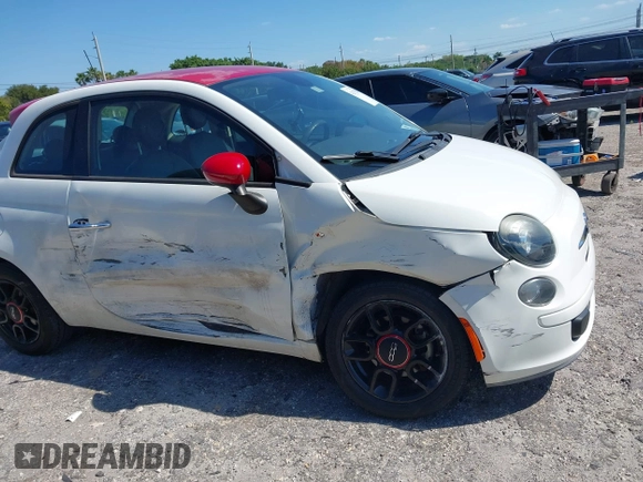 2015 FIAT 500 Pop with VIN 3C3CFFAR5FT663043, listed as a IAAI auction lot 42037387 with 65,266 mi miles. Bid and sale history available at carsss.com. Image 6.