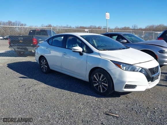 2021 Nissan Versa SV with VIN 3N1CN8EV8ML847281, listed as a IAAI auction lot 41017537 with 71,676 mi miles. Bid and sale history available at carsss.com. Image 1.