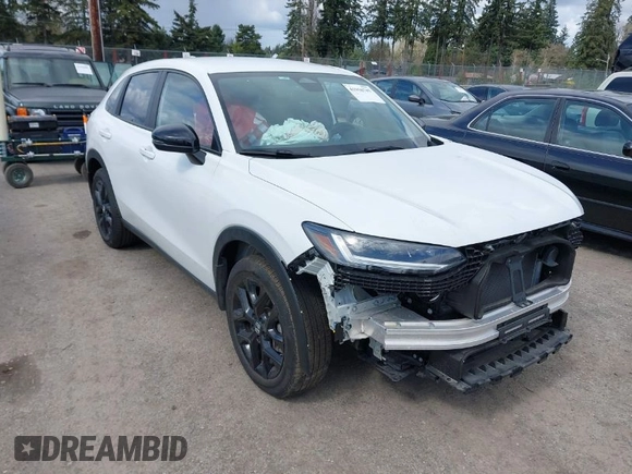 2024 Honda HR-V Sport with VIN 3CZRZ2H55RM714333, listed as a IAAI auction lot 41950745 with 13,572 mi miles. Bid and sale history available at carsss.com. Image 1.