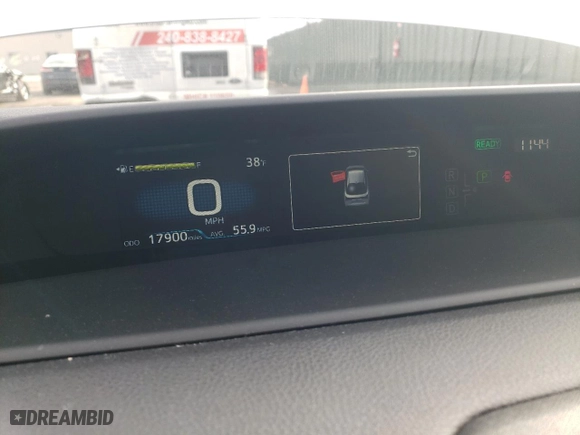 2022 Toyota Prius LE with VIN JTDL9MFU6N3037080, listed as a Copart auction lot 83860014 with 17,900 mi miles and Salvage Title. Bid and sale history available at carsss.com. Image 9.