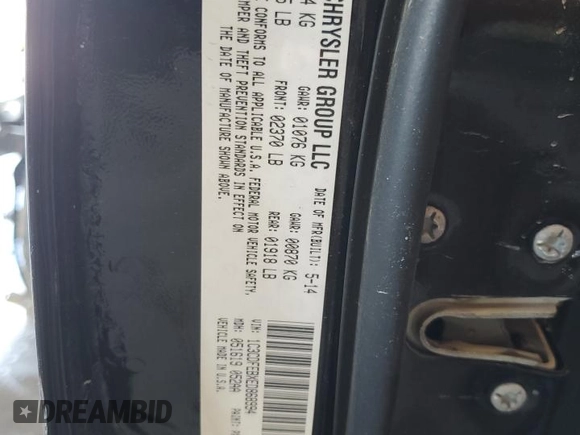 2014 Dodge Dart GT with VIN 1C3CDFEBXED868994, listed as a Copart auction lot 58007035 with 199,437 mi miles and Salvage title. Bid and sale history available at DreamBid. Image 12.