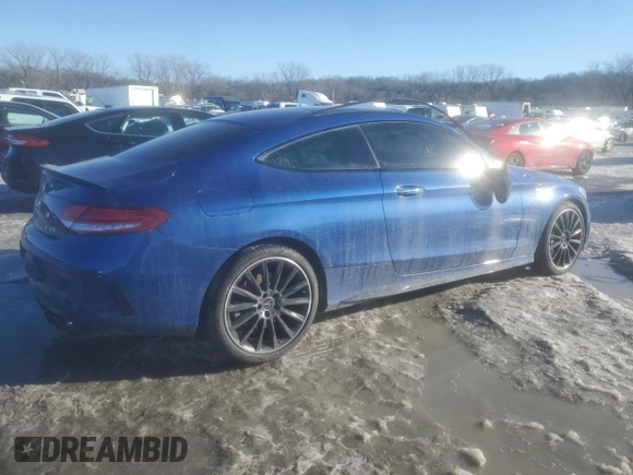 2023 Mercedes-Benz C 43 AMG with VIN W1KWJ6EB8PG117854, listed as a Copart auction lot 88409615 with 13,853 mi miles and Salvage Title. Bid and sale history available at carsss.com. Image 3.