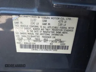 2008 Nissan Altima 2.5 SL with VIN 1N4AL21E18N447300, listed as a IAAI auction lot 40548669 with 178,745 mi miles. Bid and sale history available at carsss.com. Image 9.