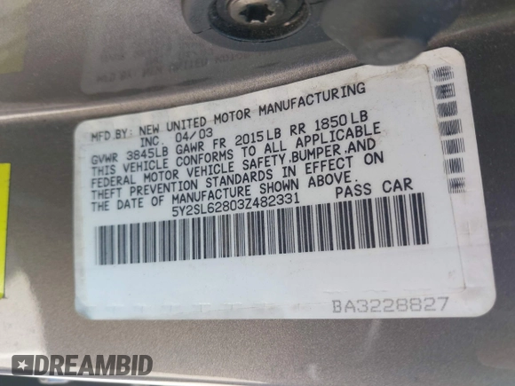 2003 Pontiac Vibe with VIN 5Y2SL62803Z482331, listed as a IAAI auction lot 42211822 with Not Provided miles and . Bid and sale history available at DreamBid. Image 9.