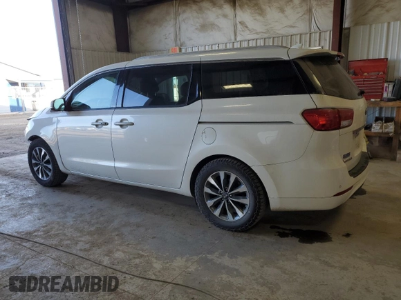 2015 Kia Sedona SX with VIN KNDMC5C14F6047550, listed as a Copart auction lot 46781034 with 136,018 mi miles and Salvage Title. Bid and sale history available at carsss.com. Image 2.