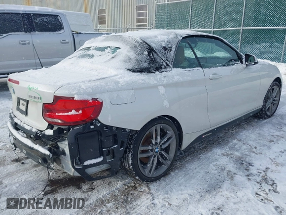 2018 BMW 2 Series 230i xDrive with VIN WBA2K1C52JVB64595, listed as a IAAI auction lot 41604748 with 47,461 mi miles and . Bid and sale history available at DreamBid. Image 4.