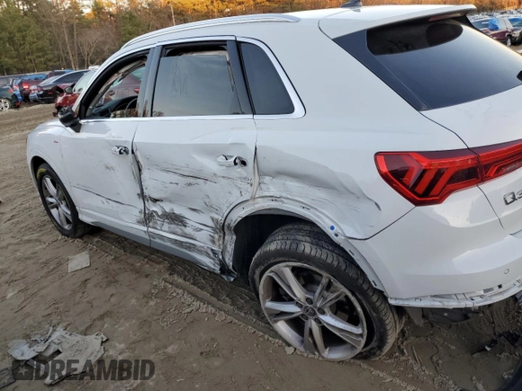 2020 Audi Q3 S line Premium with VIN WA1DECF35L1089210, listed as a Copart auction lot 71186432 with 25,695 mi miles. Bid and sale history available at carsss.com. Image 2.