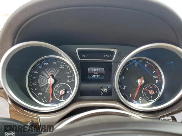 2017 Mercedes-Benz GLS 450 with VIN 4JGDF6EE5HA930632, listed as a Copart auction lot 54535004 with 35,999 mi miles and Salvage Title. Bid and sale history available at DreamBid. Image 9.
