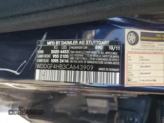 2012 Mercedes-Benz C 250 Sport with VIN WDDGF4HB3CA643909, listed as a Copart auction lot 65816685 with 96,704 mi miles and Salvage title. Bid and sale history available at DreamBid. Image 12.
