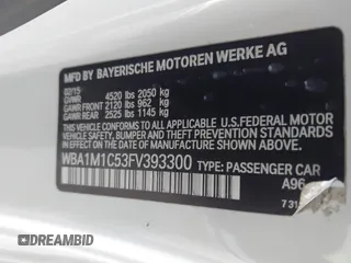 2015 BMW 2 Series M235i with VIN WBA1M1C53FV393300, listed as a IAAI auction lot 41926019 with 180,949 mi miles and . Bid and sale history available at carsss.com. Image 9.