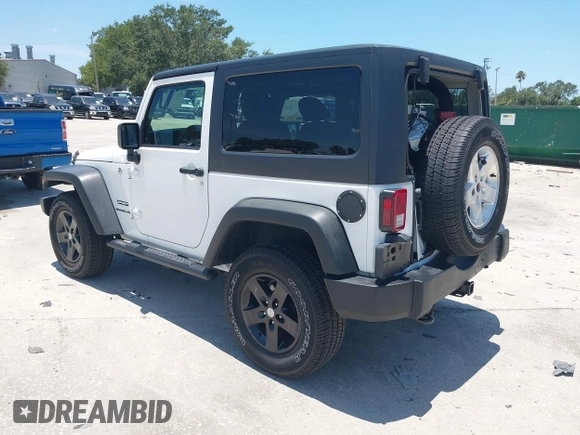 2013 Jeep Wrangler Sport with VIN 1C4AJWAG0DL542624, listed as a IAAI auction lot 42590160 with 54,850 mi miles and . Bid and sale history available at DreamBid. Image 3.
