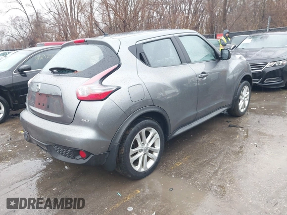 2016 Nissan Juke S with VIN JN8AF5MV4GT657953, listed as a IAAI auction lot 41689400 with 102,551 mi miles and . Bid and sale history available at DreamBid. Image 4.