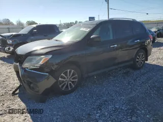 2014 Nissan Pathfinder SV with VIN 5N1AR2MN9EC636820, listed as a Copart auction lot 47977895 with 142,578 mi miles and Salvage Title. Bid and sale history available at carsss.com. Image 1.