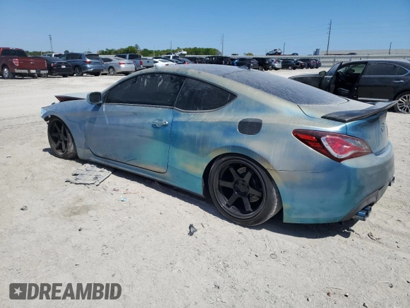 2013 Hyundai Genesis Coupe R-Spec with VIN KMHHT6KD2DU086838, listed as a Copart auction lot 50589725 with 111,473 mi miles and Non repairable. Bid and sale history available at DreamBid. Image 2.