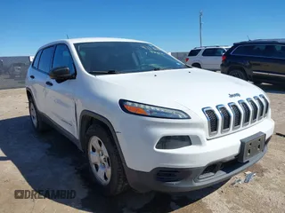 2017 Jeep Cherokee Sport with VIN 1C4PJLAB7HW654385, listed as a IAAI auction lot 41722028 with 91,033 mi miles. Bid and sale history available at carsss.com. Image 1.