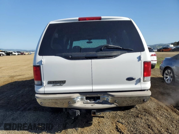 2000 Ford Excursion Limited with VIN 1FMNU43S5YEE00578, listed as a Copart auction lot 51842985 with 174,089 mi miles and Clean title. Bid and sale history available at DreamBid. Image 6.