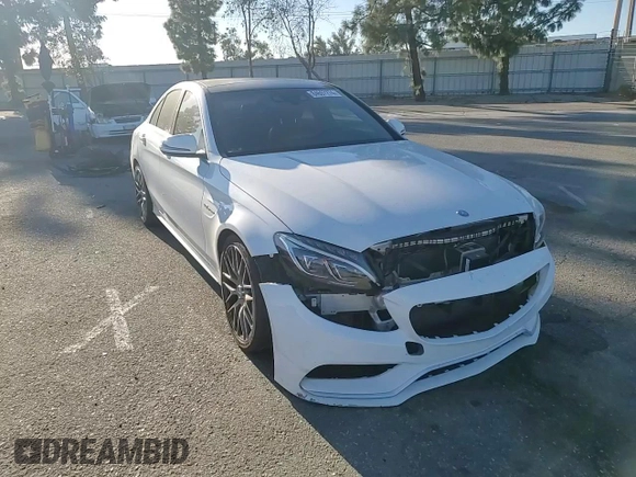 2017 Mercedes-Benz C 63 AMG with VIN 55SWF8GB0HU194099, listed as a Copart auction lot 84697274 with 79,948 mi miles and Salvage title. Bid and sale history available at DreamBid. Image 10.
