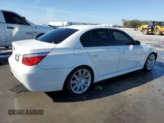 2008 BMW 5 Series 550i with VIN WBANW53588CT54834, listed as a Copart auction lot 46326725 with 182,990 mi miles and Salvage Title. Bid and sale history available at carsss.com. Image 3.